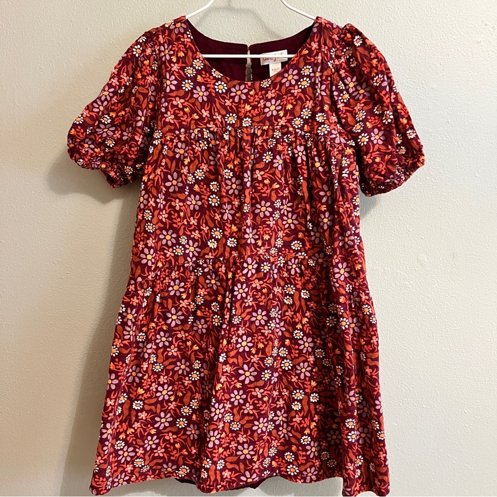 Cat & Jack Burgundy Floral Kids Dress